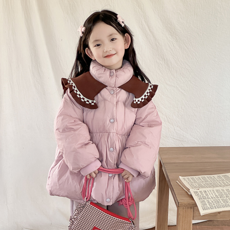 Children's Down Jacket Thickened Warm Winter Girls' Coat Western Style Top Women's White Duck Down Princess Style Coat Children's Down Jacket Thickened Warm Winter Girls' Coat Western Style Top Women's White Duck Down Princess Style Coat