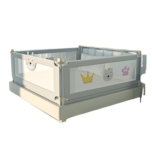Baby can vertically lift anti-fall bezel Cartoon crib guardrail Bedside bezel universal bed guard manufacturer
