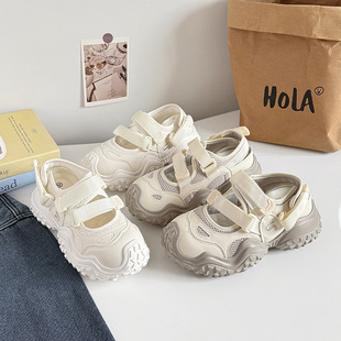 Mary Jane Breathable Sandals Hollow Personality Design Velcro Summer Platform Casual Sports Sneakers XY-A277