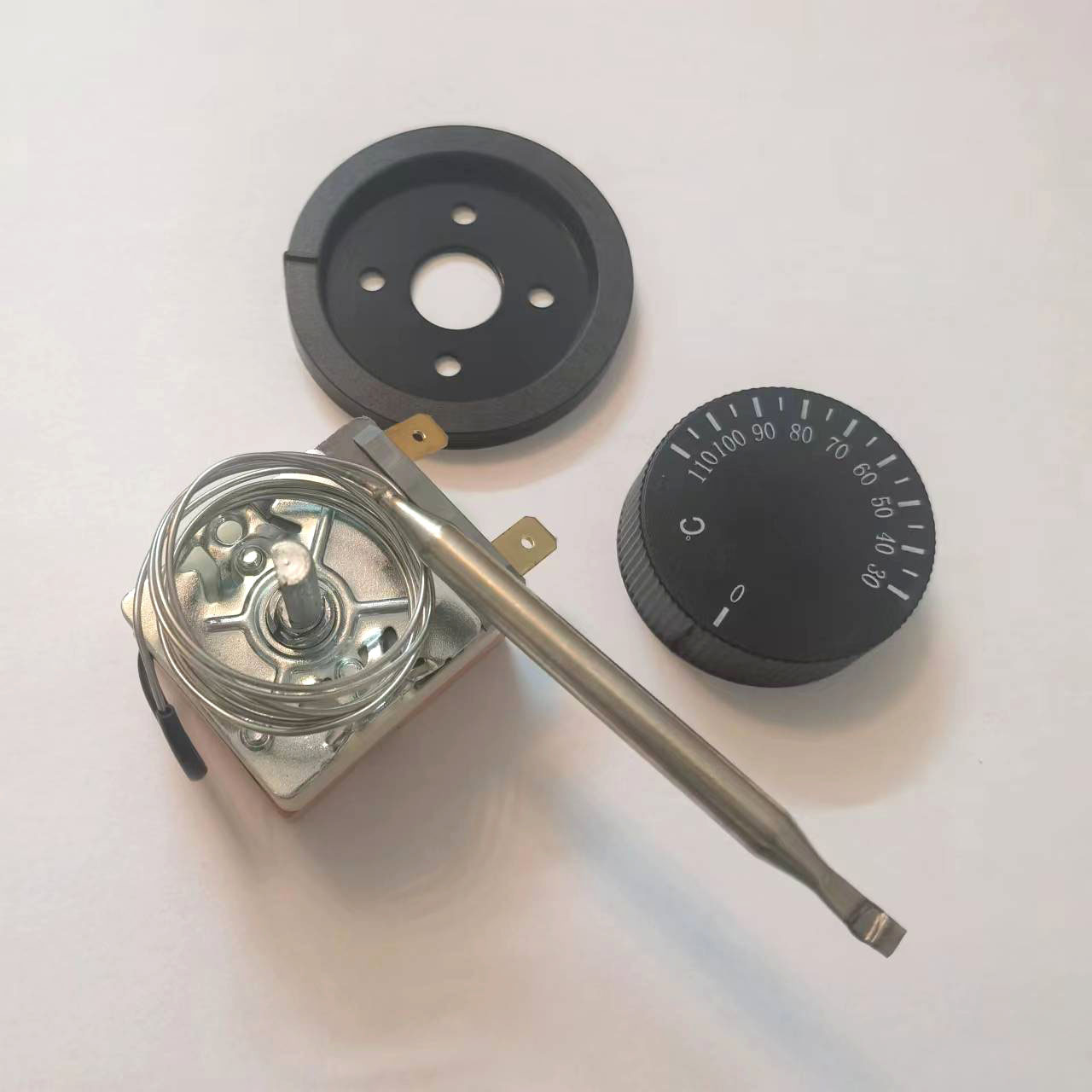 小型锅炉温度控制器2脚液胀式温控旋钮平头温控器WJA30-110度16A