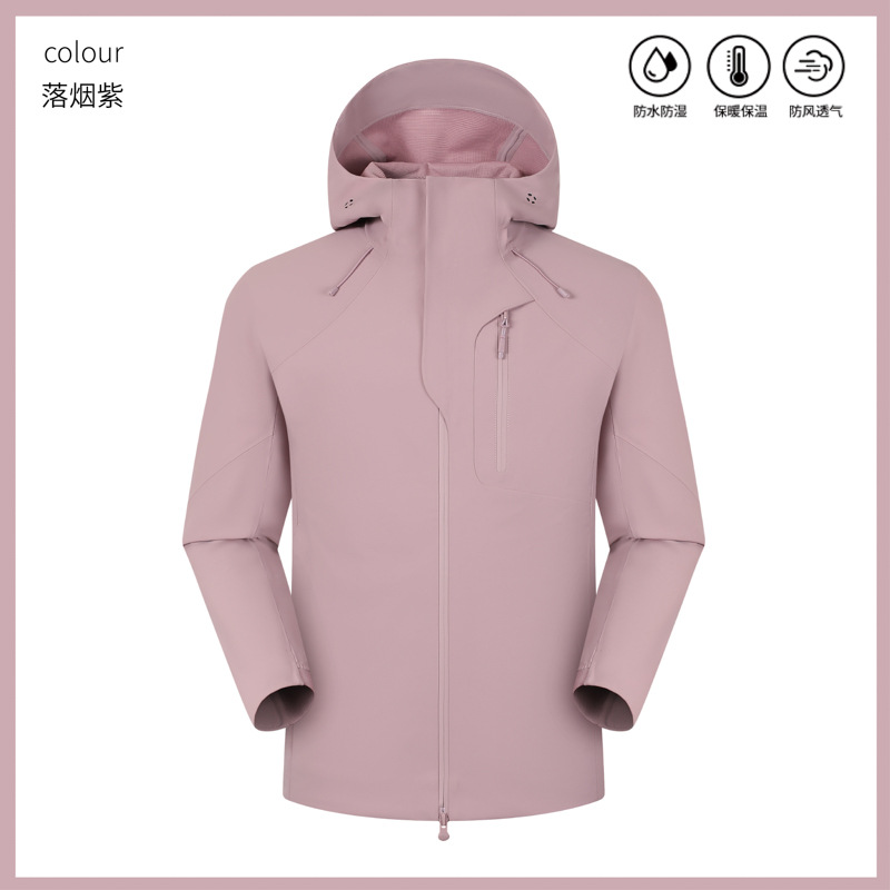 Chaqueta Softshell Térmica de Montaña de Poliéster Impermeable para Senderismo