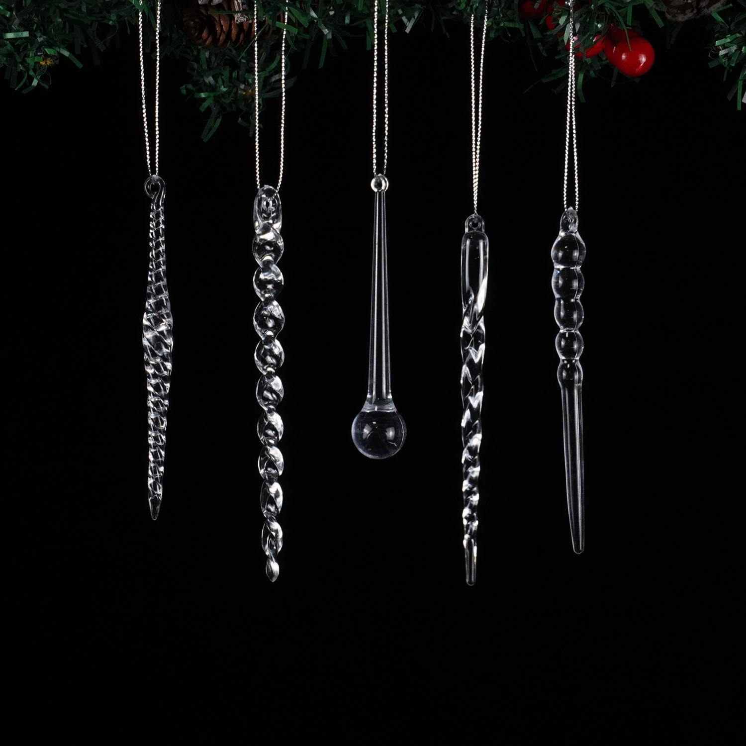 Рождественское украшение, подвеска для ледяного бара, акриловый кристалл, прозрачный аксессуар для ледяного бара, рождественская елка, креативное украшение, подвеска для ледяного бара