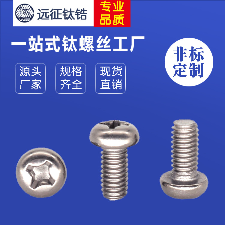 现货直销M2 钛盘头十字螺钉 钛圆头机钉 M2*4/5/6/8/10/12/15/20