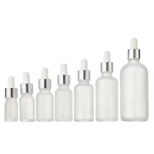 30ml brown essential oil bottle 10ml transparent dropper bottle essence stock solution 50ml frosted glass cosmetics sub-bottled