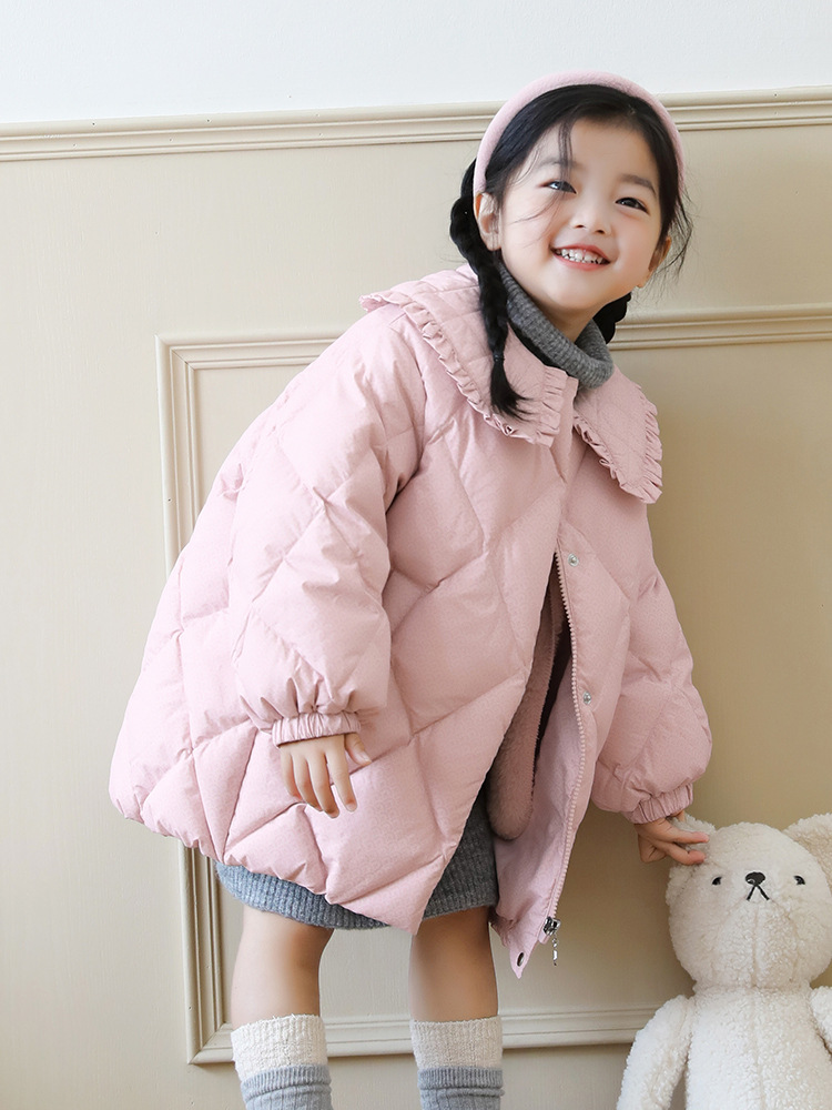 Velvet children's down jacket