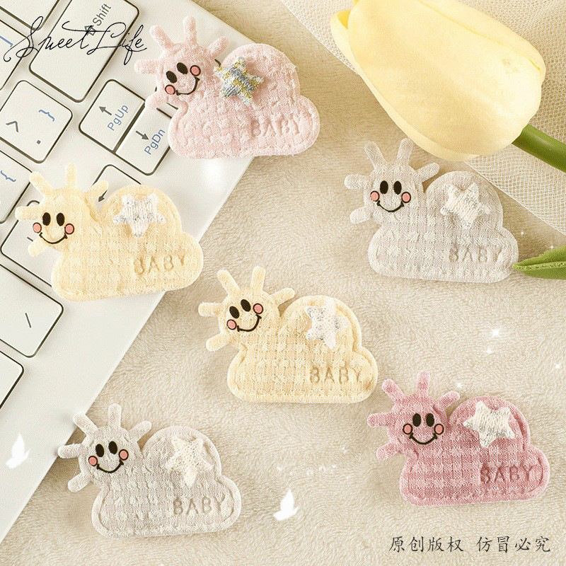 发饰辅料袜鞋帽装饰饰品卡通动物蜗牛发夹配饰胸针刺绣手工diy布