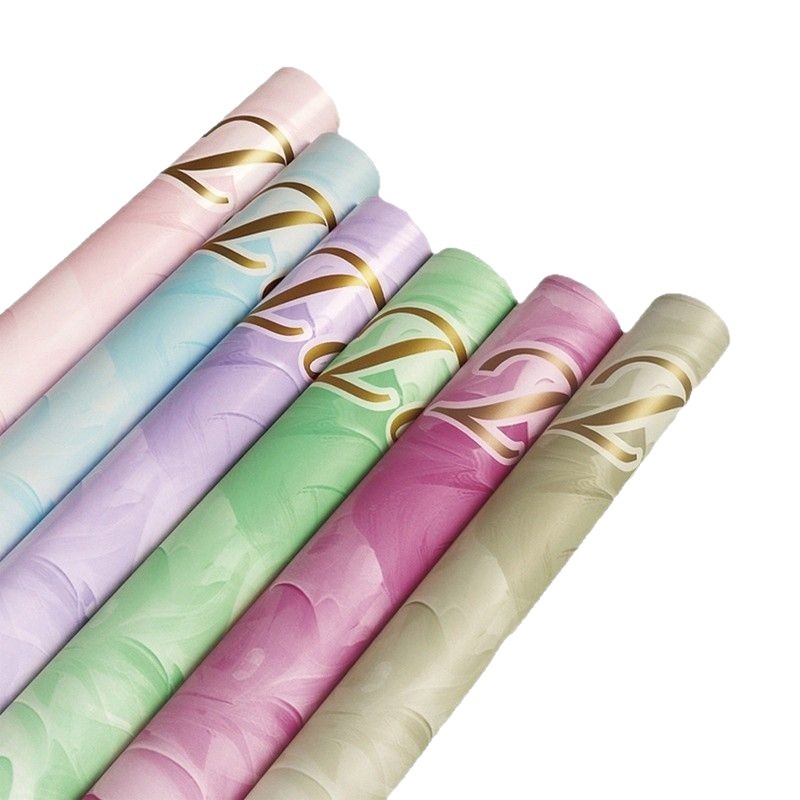 Huaxi Tu Shan amor material de embalaje de flores estampado papel de embalaje de flores moda elegante ramo florista papel de embalaje de flores