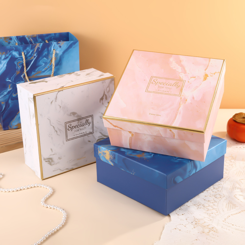 新款商务年会礼品盒节日精美包装礼品盒天地盖结婚伴手礼品盒批发