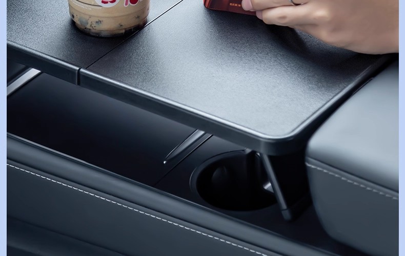 Suitable for the Updated Version of Tesla Model Y3 Car-Mounted Dining Tray Table, Central Control Camping Storage Compartment Modification Accessories