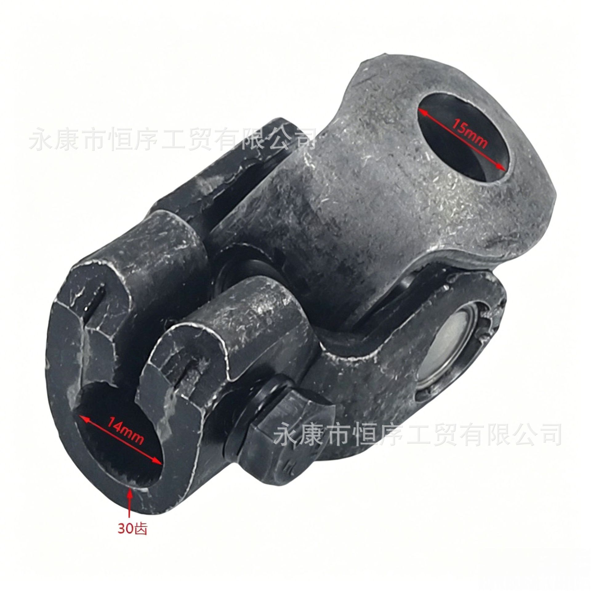Go-Kart Parts Modification Four-Wheel Beach Vehicle Steering Wheel Connection Head Steering 30-Tooth Spline 14mm Universal Joint