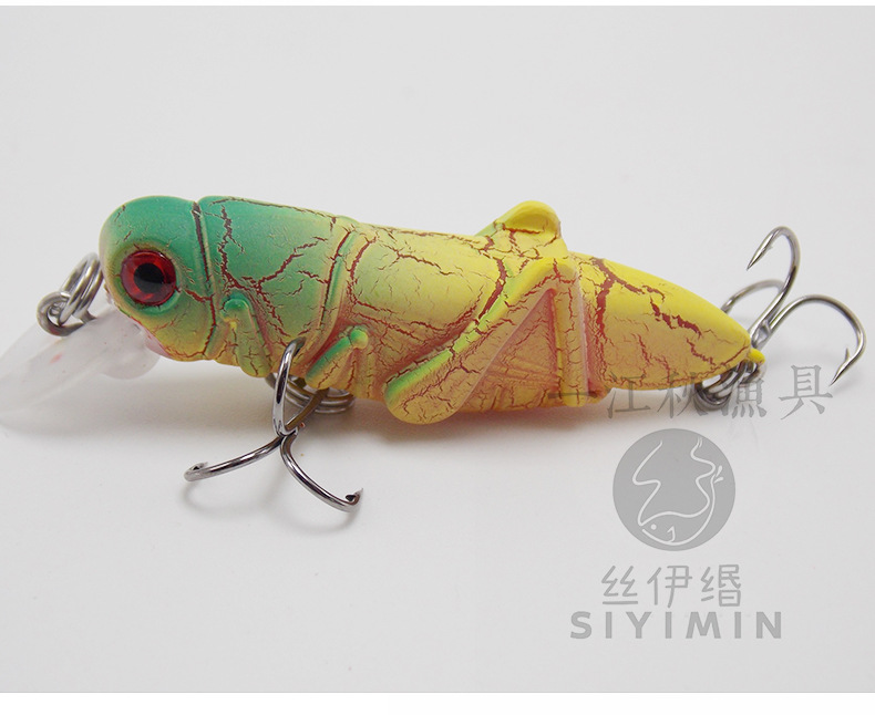 Fishing Lure Baits Artificial Grasshopper Insects Fishing Crankbaits Hooks Baits Tackle Sea Fishing Lures Locust Flying Jig Wobbler Lure