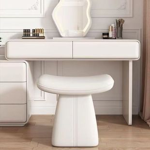 New Makeup Stool Makeup Chair Living Room Bedroom Home All Solid Wood Leather Dressing Stool Ready for Bedside