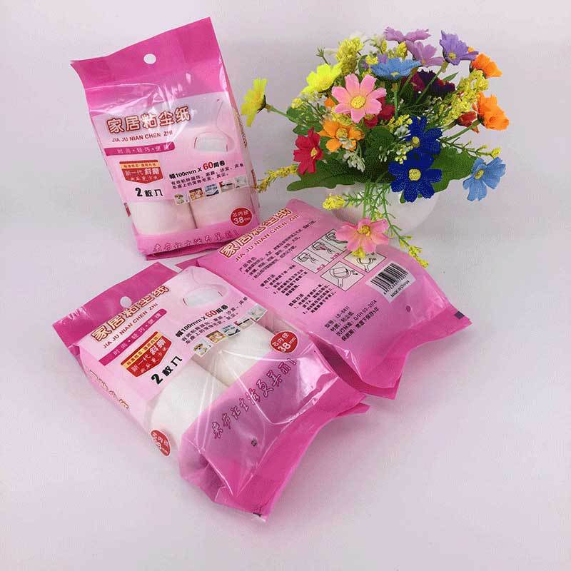 Rodillo pegajoso colector de polvo creativo lagrimeo oblicuo 10cm cepillo de rodillo ropa de papel de reemplazo de limpieza para mascotas Dispositivo de cabello pegajoso