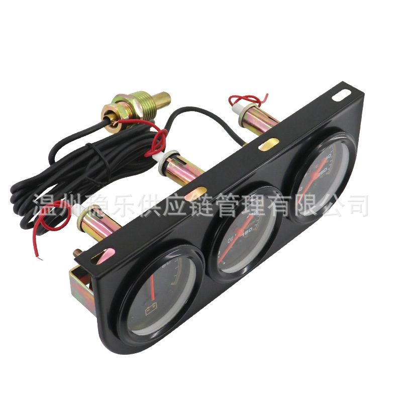 Triple Gauge 52mm Combination Three-In-One Current Oil Pressure Water Temperature Gauge Universal Combination Gauge Car Modification Instrument