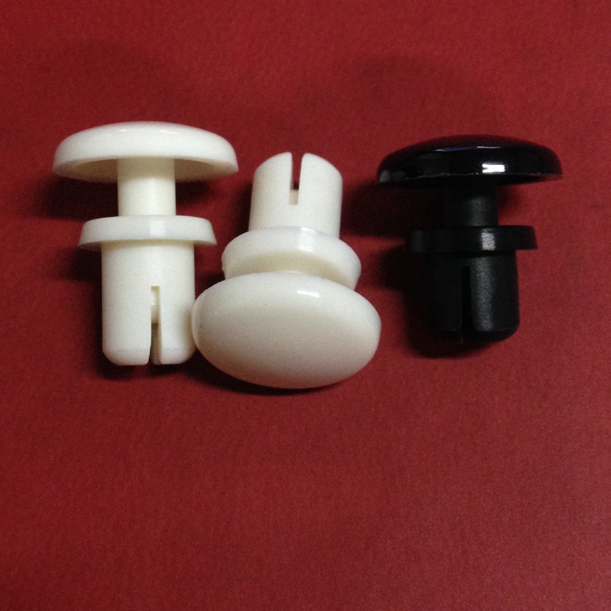 R型塑料铆钉黑白半圆型按压式膨胀子母钉吸顶灯铝基板固定钉R3035