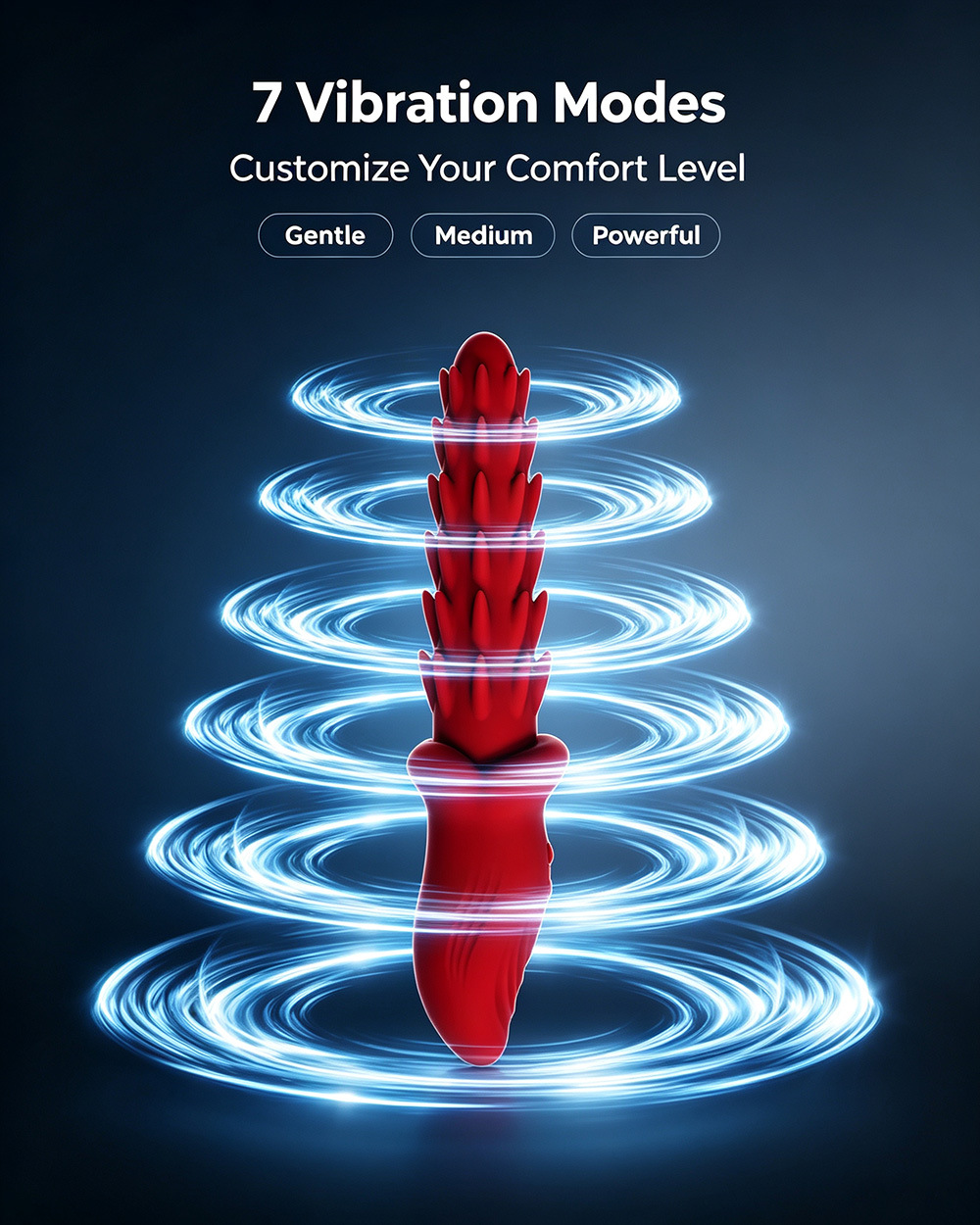 Liquid Silicone Vibrator, 7-Frequency Vibration, USB-C Rechargeable Adult Toy — detail image 7