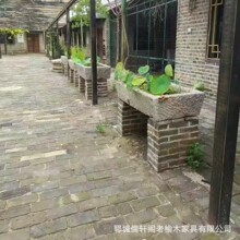 老石槽景区绿植盆栽摆件公园农村民宿花盆石槽磨盘猪槽牛槽旧石槽
