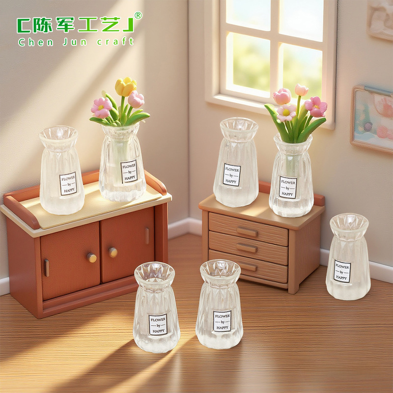 Micro-Landscape Creative Simple Transparent Vase Dollhouse DIY Decoration Hanging Accessories Mini Desktop Ornaments