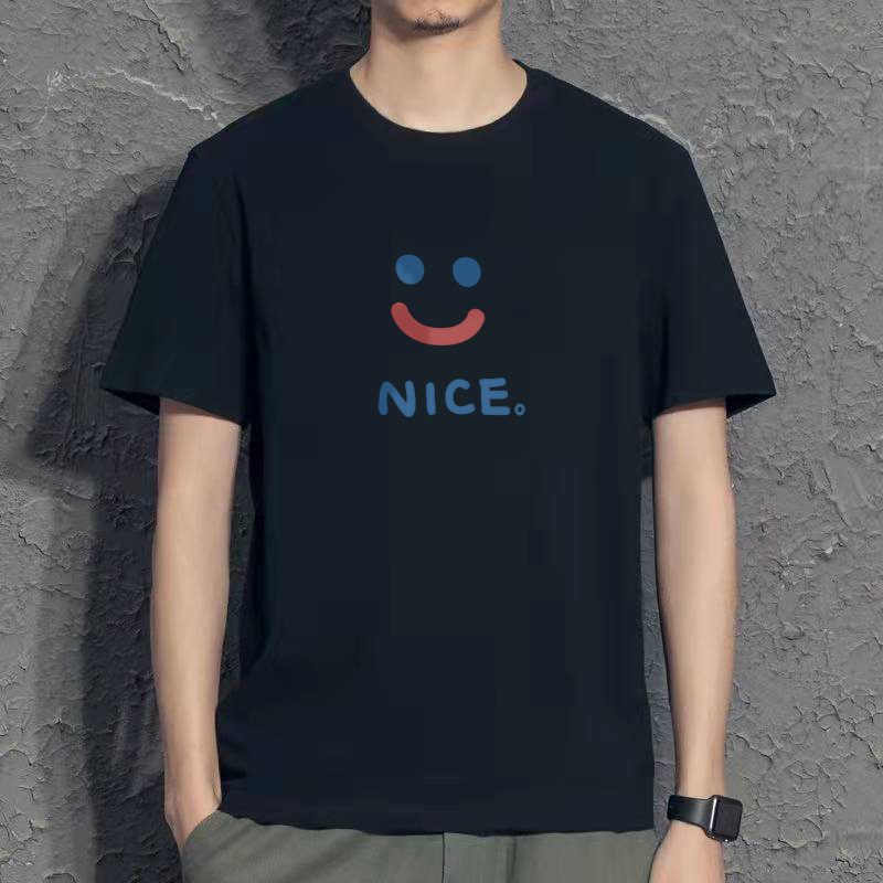 El Comercio exterior transfronterizo nueva camiseta casual de los hombres cuello redondo de manga corta Camiseta de los hombres Slim impreso deportes camisa de fondo