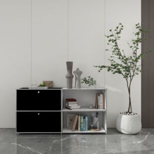 USM柜陈列饰品展示架定制不锈钢拼装组装柜家用商用餐边柜MD-009-阿里巴巴