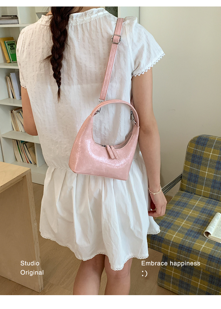 Women's Leather Crescent Handbag - Versatile Shoulder Crossbody_voghion.com