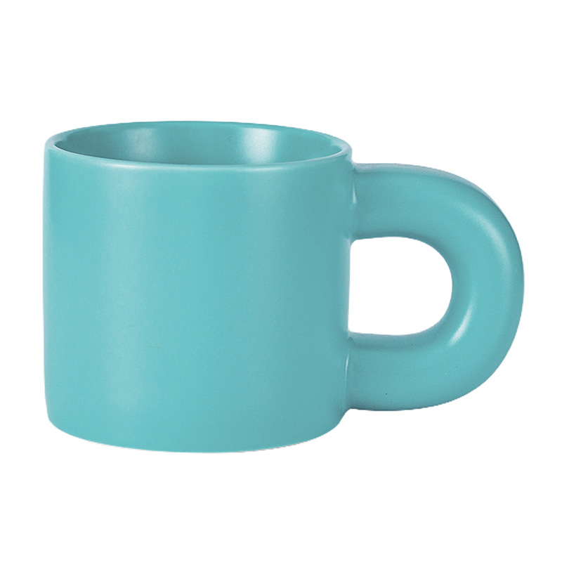 Transfronterizo de Amazon taza blanca taza de alto aspecto creativo Oficina taza de café pareja taza de agua Taza de cerámica