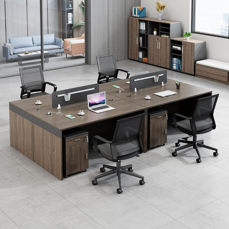 Escritorio financiero mesa de personal y silla combinación empresa 4 personas 6 doble mesa de oficina simple mesa de personal de oficina