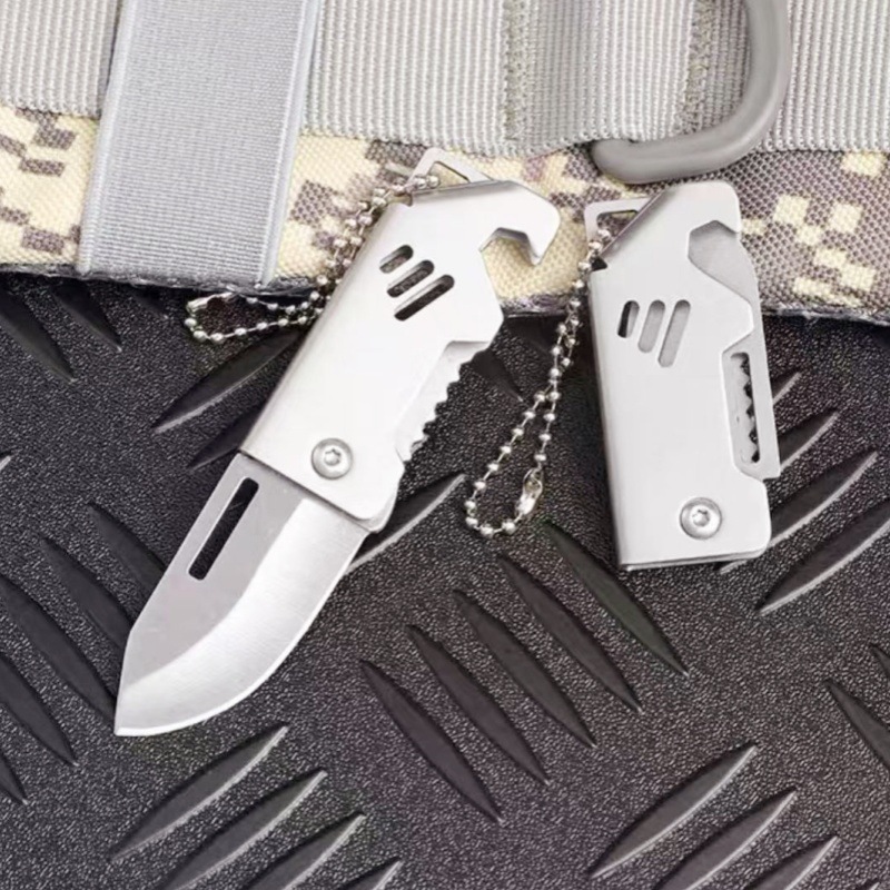 户外便携不锈钢折叠小刀野外防身刀小钢炮小刀迷你随身刀拆快递刀