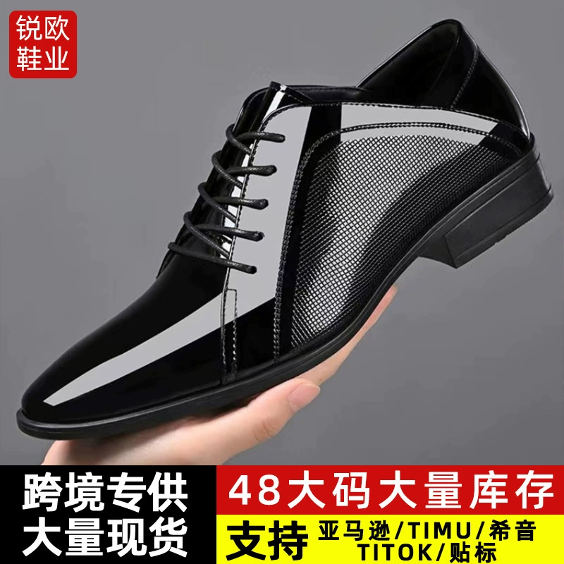 Многоножные острые деловые кожаные туфли Мужская повседневная обувь большого размера 48 размер бизнес-обувь с заостренными ремешками свадебная обувь