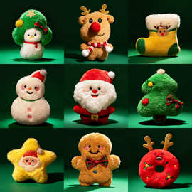 2025圣诞节麋鹿胸针卡通圣诞老人别针小礼物毛绒圣诞树徽章装饰品