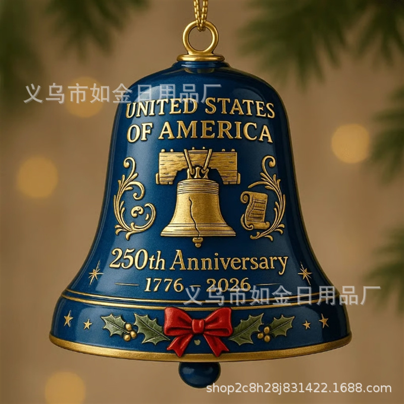 United States 250th Anniversary Bell 美国250周年纪念铃铛装饰|undefined