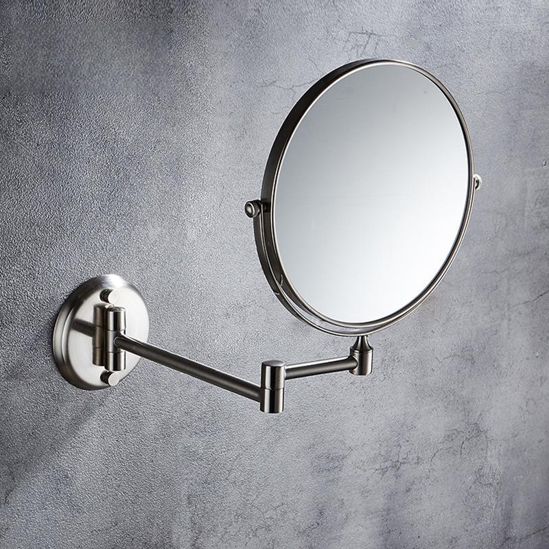 Bathroom Vanity Mirror Wall-Mounted Hotel Beauty Vanity Mirror Telescopic Mirror Stack Bathroom Dormitory Mirror with Light