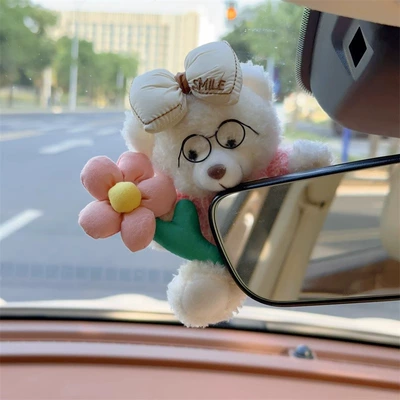 Car ornaments: Mirror Screen Ornament Creative Cute