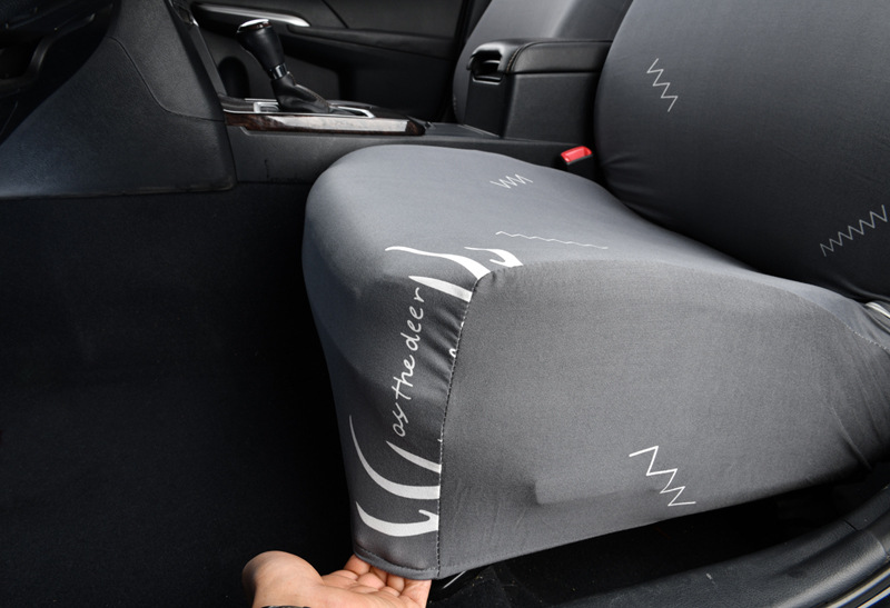 Elastic full-cover fabric seat cover for ride-sharing vehicles, waterproof, suitable for both driver and passenger seats, with elastic edges