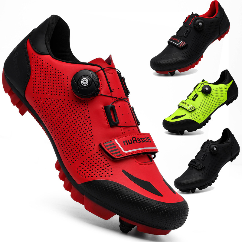 Cross-border new lockless cycling shoes flat spring summer men's and women's road bike lock shoes mountain bike booster shoes hard