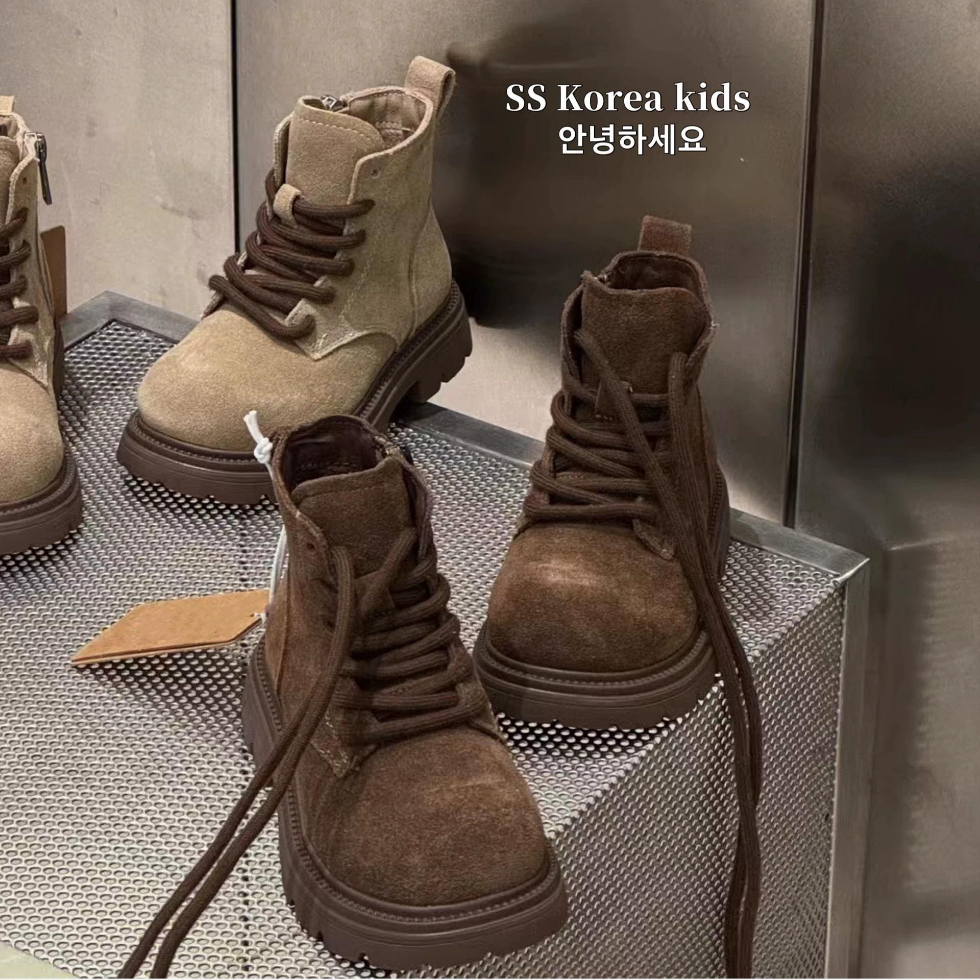 儿童马丁靴女韩版秋冬新款女童靴子厚底侧拉链男童短靴宝宝马丁靴