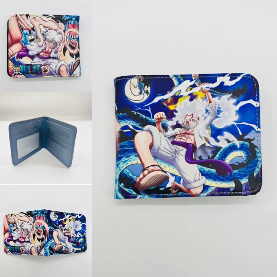 One Piece One Piece Cartera de dibujos animados japoneses Luffy Choba Solon plegable estudiantes PU cartera de cuero corta