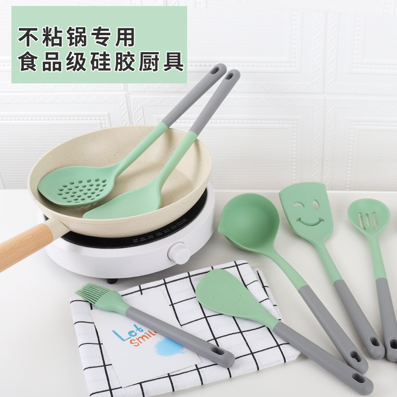 El mango alargado de la olla de cocina de silicona antiadherente especial de la olla de cocina de cocina de silicona resistente a altas temperaturas