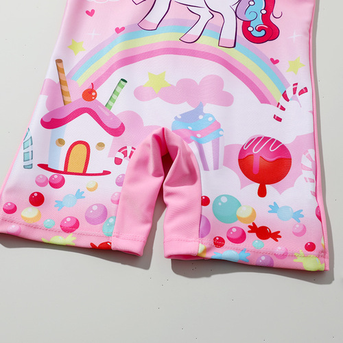  New Cartoon One-piece Baby Girl Swimsuit Sunscreen Beach Wear Children's Swimsuit Quick-Drying Sunscreen Swimsuit for Women