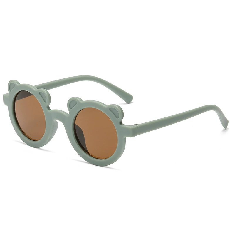 Коричневые детские карикатурные sunglasses для мужчин и женщин девочек, модные солнечные очки, с маленькими медведями