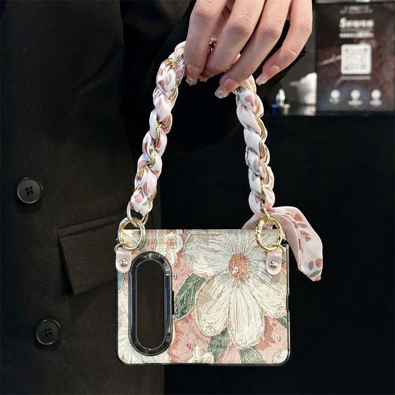 Orange Pink Oil Painting Flowers Suitable for Huawei Puraxmax Foldable Screen Phone Case Dual-Axis Magnetic Crossbody Protective Cover Orange Pink Oil Painting Flowers Suitable for Huawei Puraxmax Foldable Screen Phone Case Dual-Axis Magnetic Crossbody Protective Cover