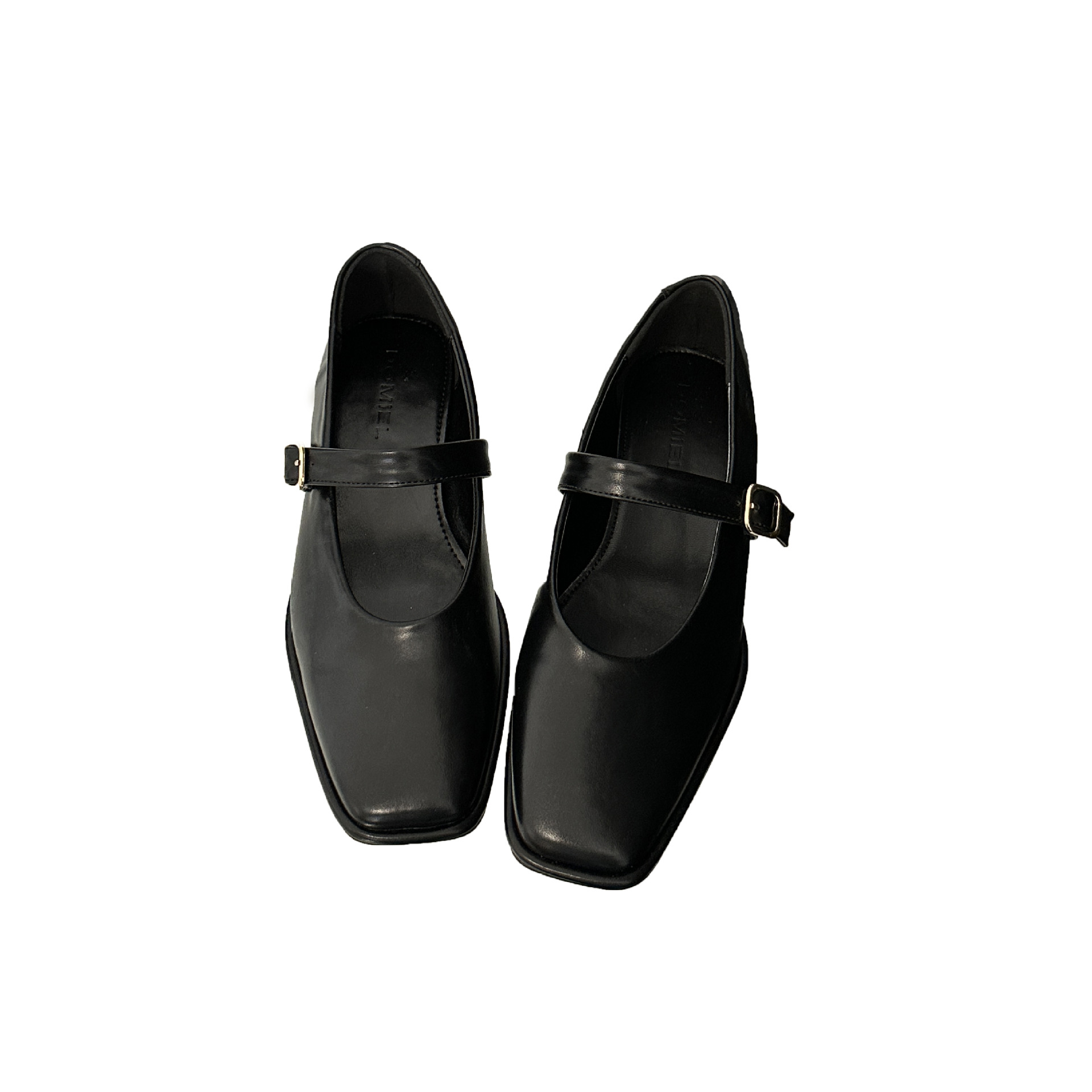 2024 frühling und Herbst Neue frauen Mary Jane Schuhe Eine linie mit Schnalle Quadratischen Kopf Flachen Boden Ballett Einzigen schuh_voghion.com