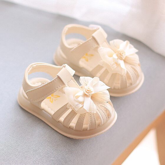Summer baby girl 1-3 years old toddler shoes soft bottom non-slip infant children's shoes breathable princess shoes covered toe fashion