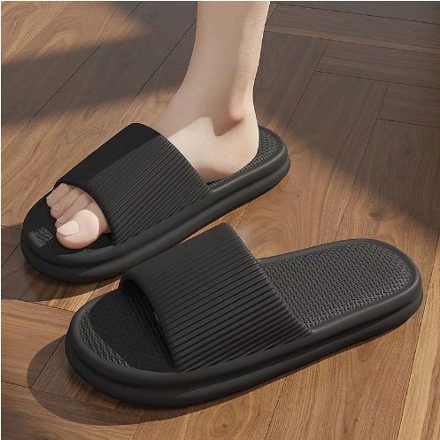 Summer Cool Slippers for Women, Indoor Home High-End Couple Bathroom Silent Non-Slip EVA Squeezable Slippers