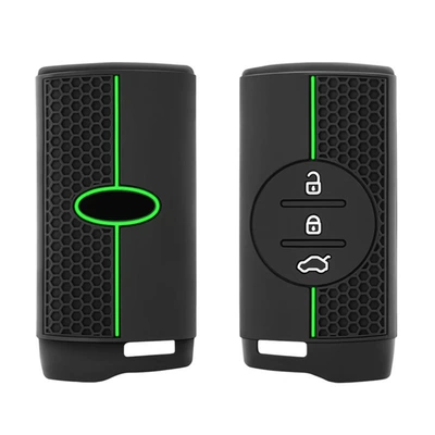 Car Key Cover Factory Direct – Static Rod/Key Bag - black-green-line