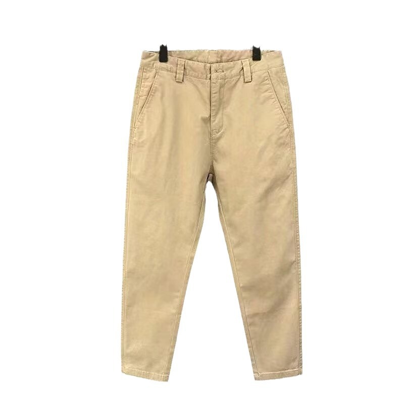 Autumn New Arrival Ankle-length Pants Trendy Men's Solid Color Casual Pants Korean-style Tapered Slim-fit Design Sense Niche Men's Pants