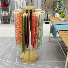 围巾架子展示架服装店丝巾披肩衣服陈列架布料圆形旋转面料货架