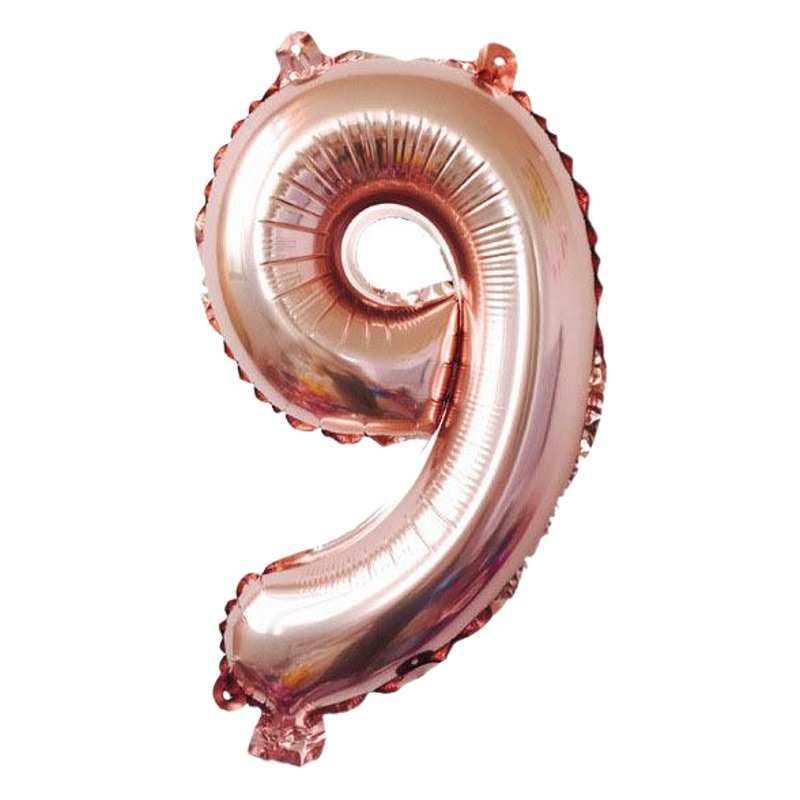 Globos de aluminio digitales, globos de película de aluminio con números, accesorios de decoración para fiestas, números de 32 pulgadas, versión estadounidense, color oro rosa