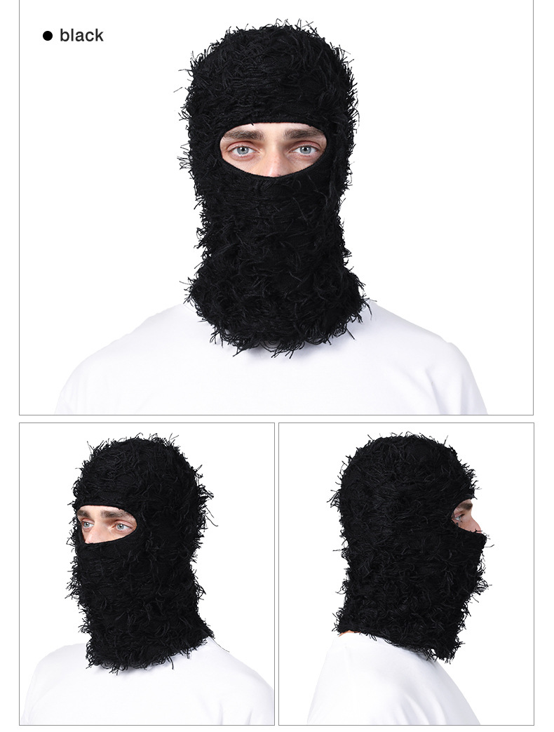 Populär balaklava för män och kvinnor, stickad huvudbonad i akrylull, personlig kamouflagevärmask_voghion.com