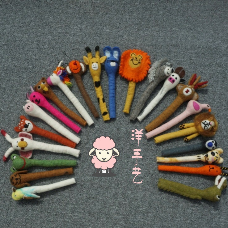 Animal Cartoon Wool Felt Learning School Cute Pen Sleeve display picture 7